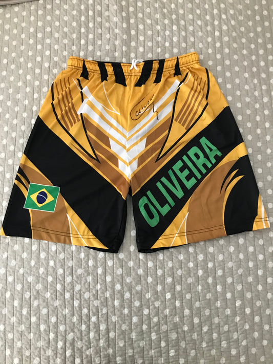 Short MMA "Charles Oliveira" - Edición Brasil Dorado/Negro