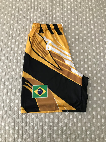 Short MMA "Charles Oliveira" - Edición Brasil Dorado/Negro